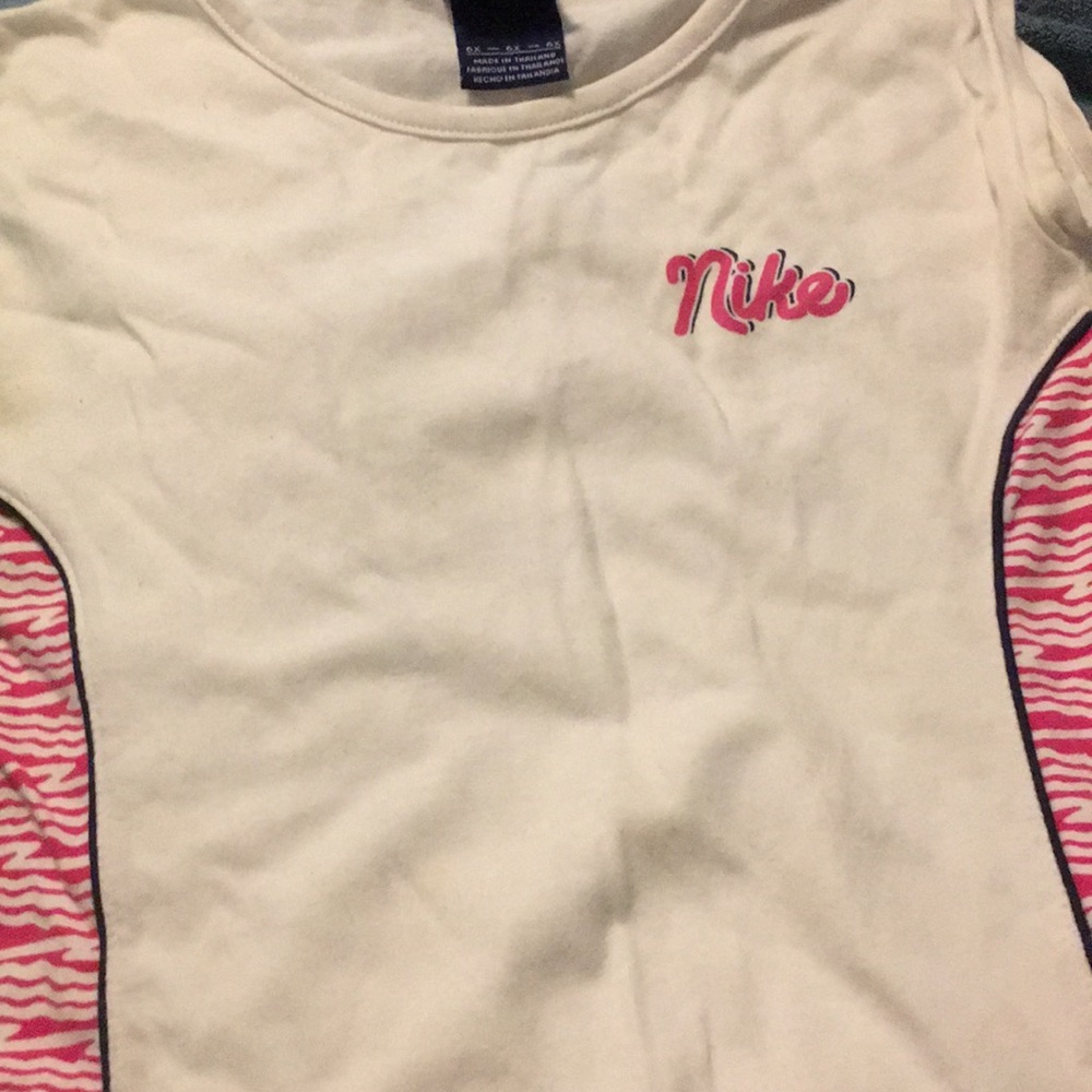 Nike pink and white girls